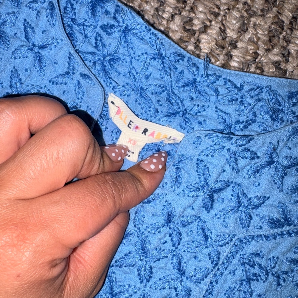 Roller Rabbit Blue Embroidered Dress - Picture 3 of 7